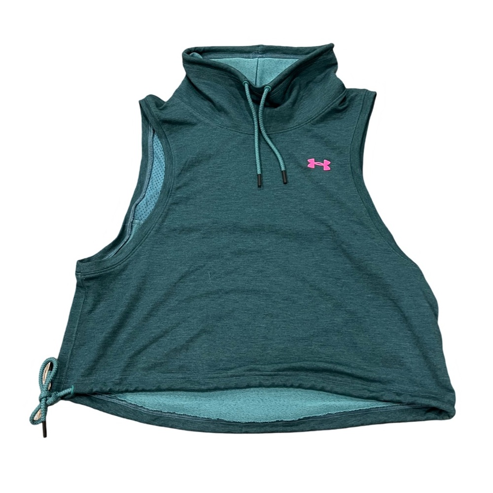 Under Armour forest green sleeveless sweatshirt